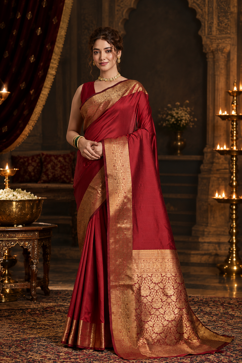 Red Kanchipuram Silk Saree