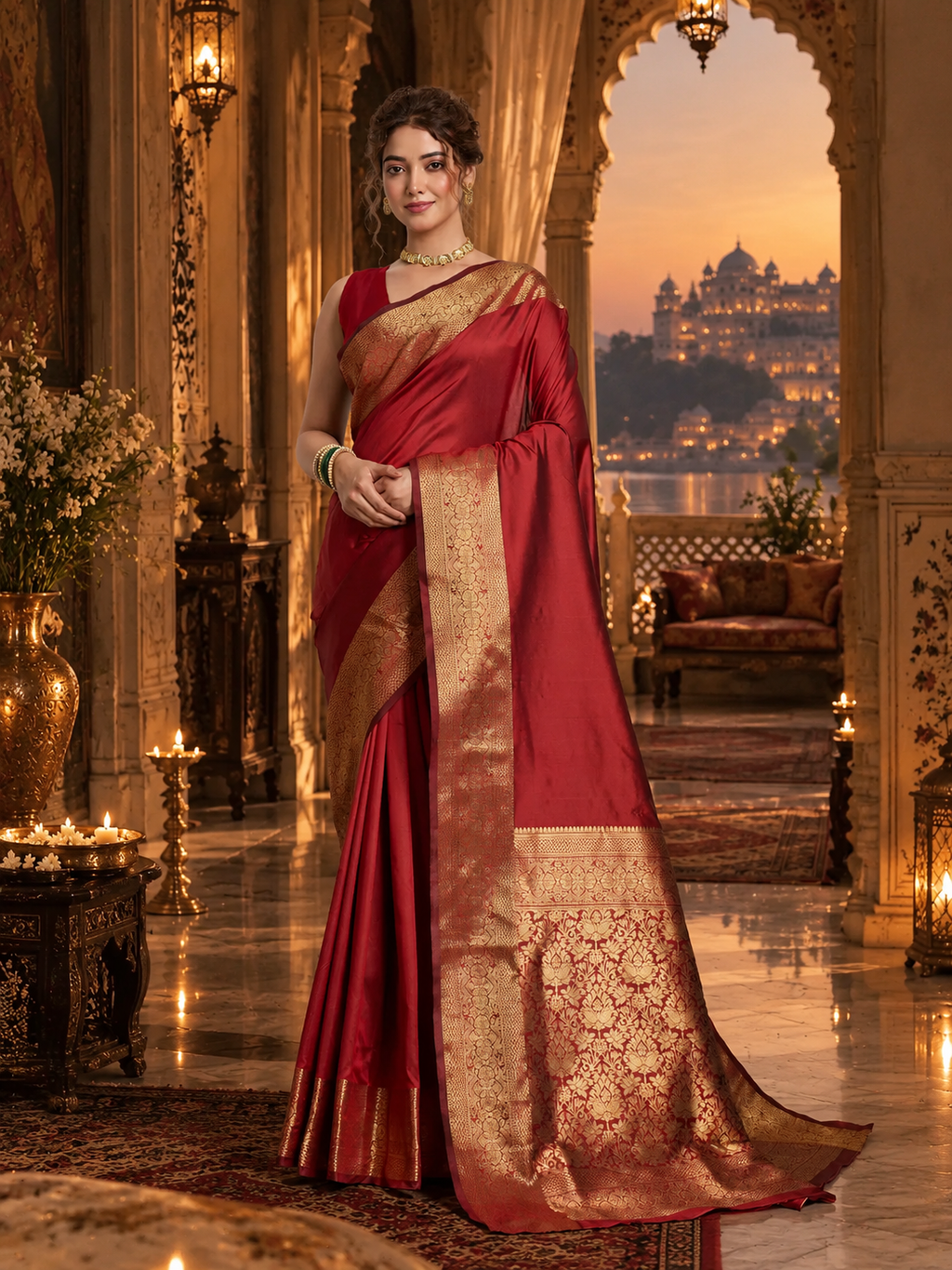 Red Kanchipuram Silk Saree