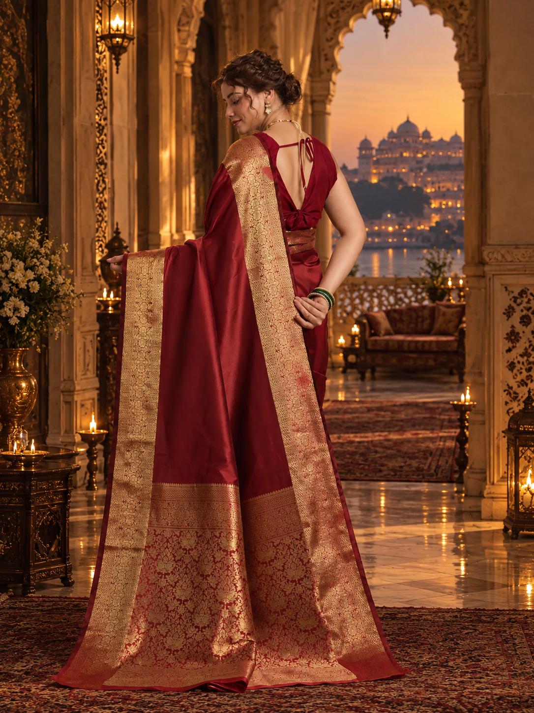 Red Kanchipuram Silk Saree