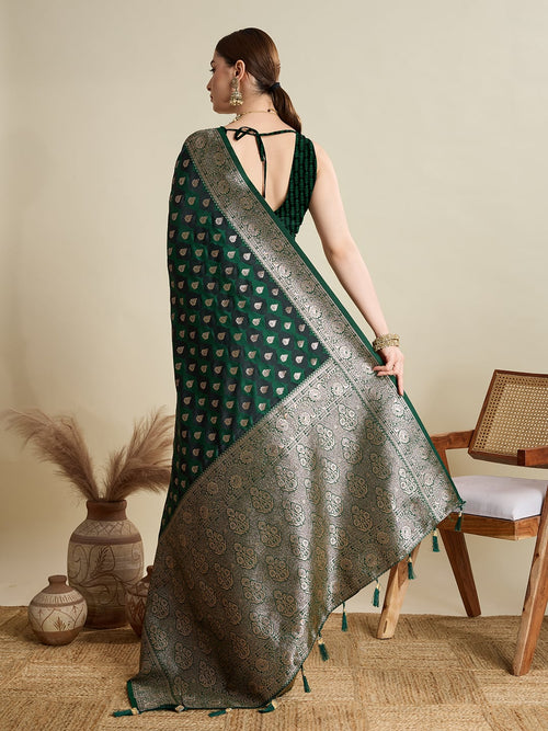 Emerald Green Soft Silk Saree